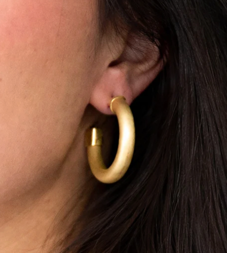 Hoops - Brushed Gold