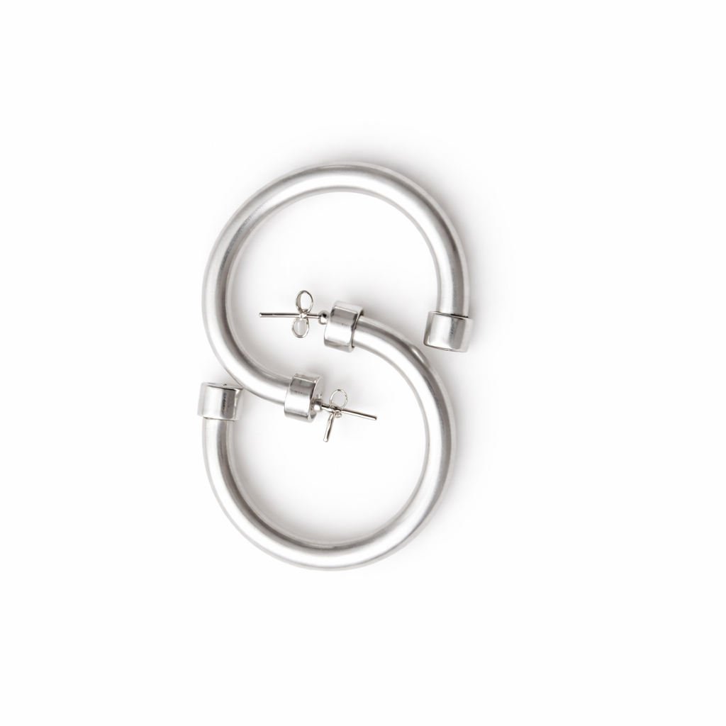 Hoops - Brushed Silver