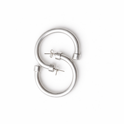 Hoops - Brushed Silver