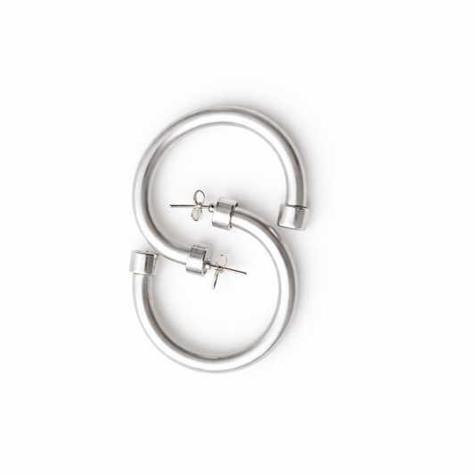 Hoops - Brushed Silver