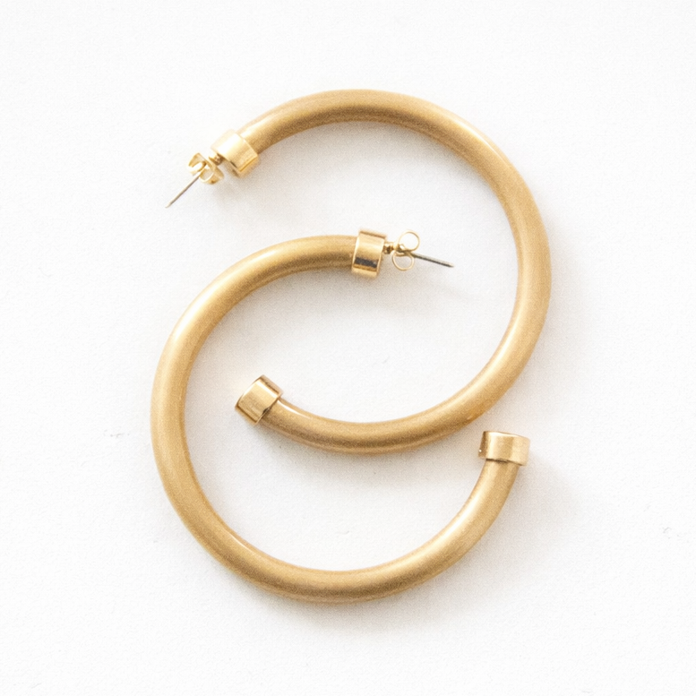Hoops - Brushed Gold