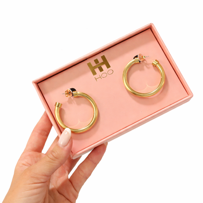 Hoops - Brushed Gold