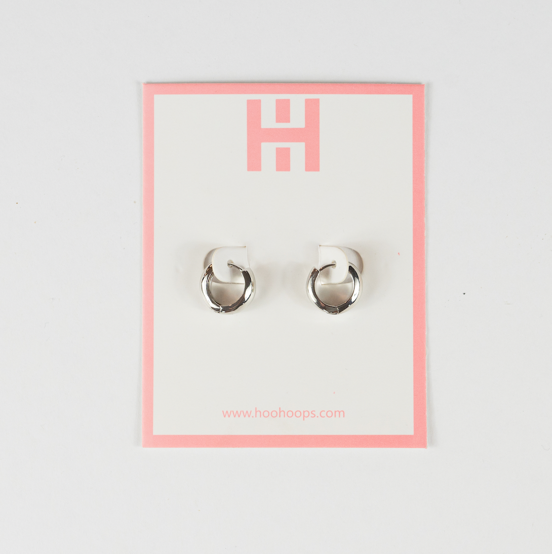 Silver Huggies - 14mm