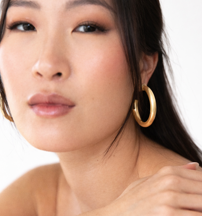 Hoops - Brushed Gold