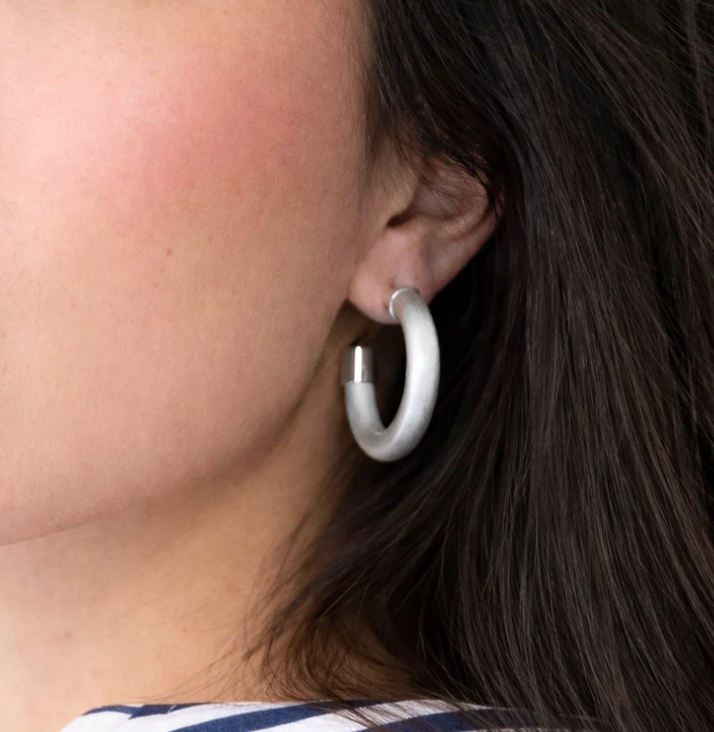 Hoops - Brushed Silver
