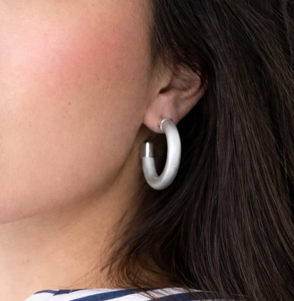 Hoops - Brushed Silver