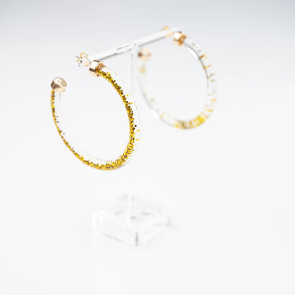 Hoops - Gold Glitter
